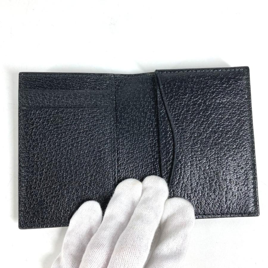 新品同様 GUCCI グッチ 428737 ダブルG GG ロゴ 名刺入れ パスケース 二つ折り  GGマーモント カードケース ブラック ユニセックス【中古】 | GUCCI | 06
