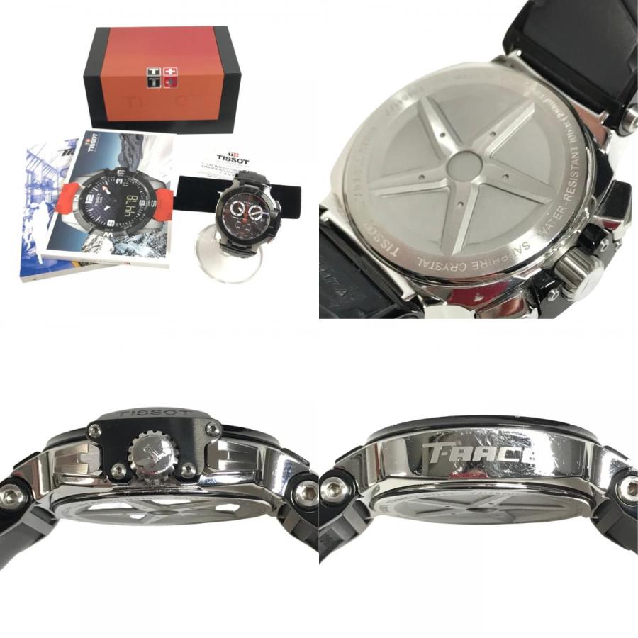 TISSOT ティソ T048.417.27.057.00 Tレース クロノグラフ メンズウォッチ  ウォッチ  腕時計 ブラック メンズ【中古】 | TISSOT | 08