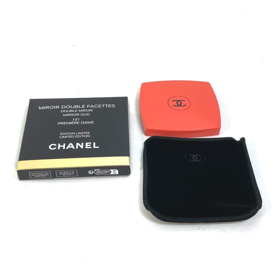 CHANEL シャネル 138064 CC ミロワールドゥーブルファセット コンパクトダブルミラー 鏡 プルミエールダム 121 オレンジ系【中古】 | CHANEL | 05
