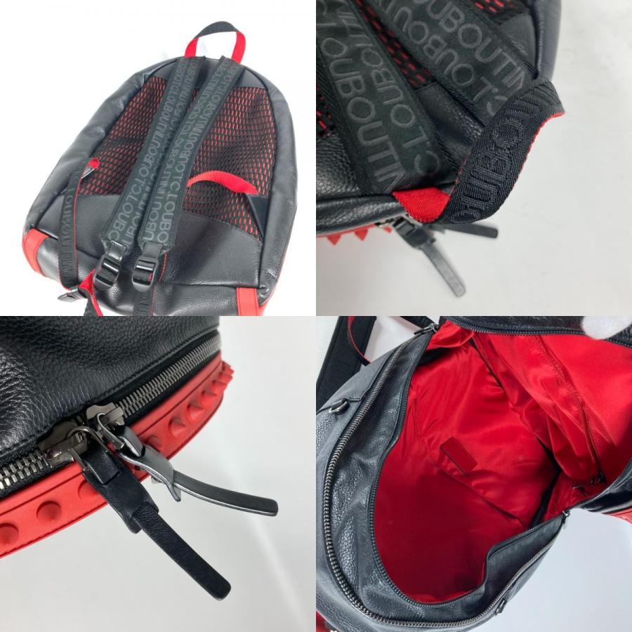 クリスチャンルブタン Christian Louboutin Backparis  バックパリス ラバーソール カバン バックパック リュックサック レザー ブラック Christian Louboutin（クリスチャンルブタン） Backparis バックパリス