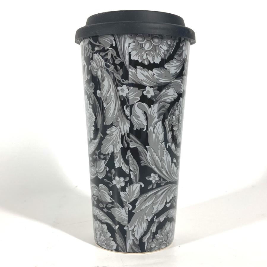 未使用 VERSACE ヴェルサーチ ロゴ 水筒 コーヒーカップ コップ インテリア タンブラー ブラック ユニセックス【中古】 |  | 01