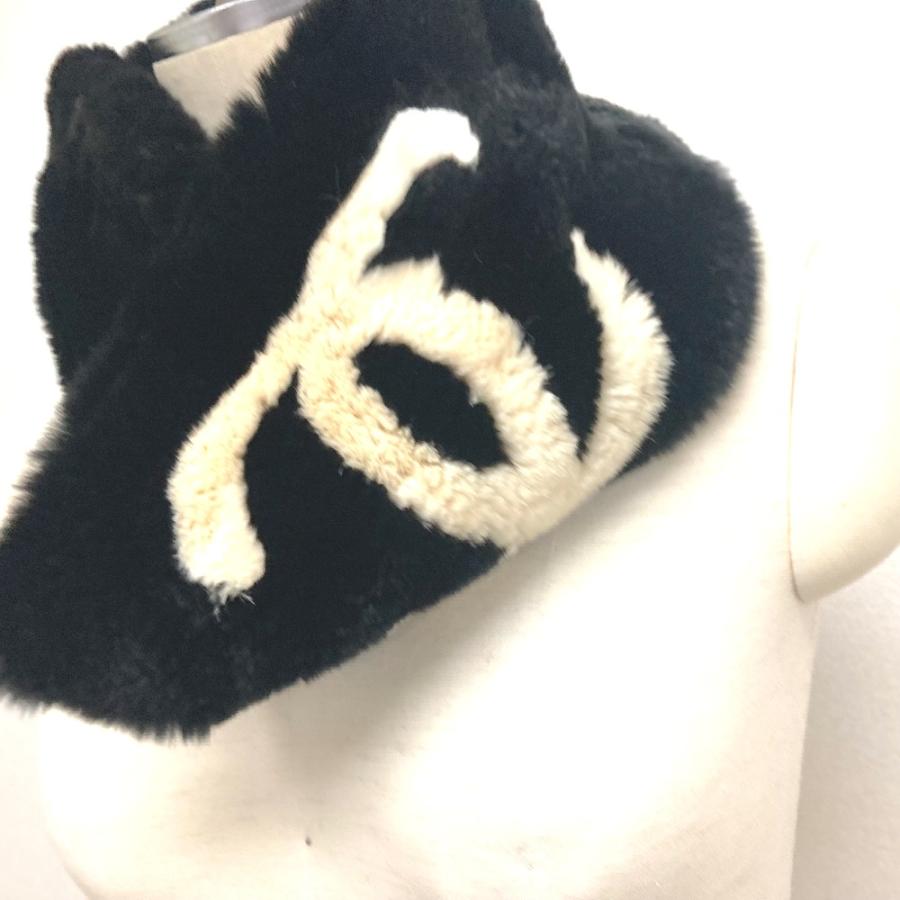 CHANEL シャネル CC ココマーク アクセサリー ティペット デカココ マフラー ブラック レディース【中古】 | CHANEL | 01