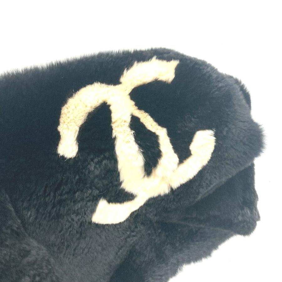 CHANEL シャネル CC ココマーク アクセサリー ティペット デカココ マフラー ブラック レディース【中古】 | CHANEL | 05