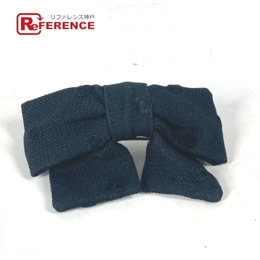 美品 CHANEL シャネル ドット 水玉 アクセサリー ヘアアクセサリー 14C バレッタ ブラック レディース【中古】 | CHANEL