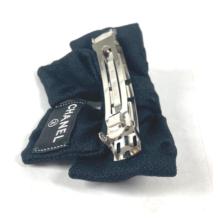 美品 CHANEL シャネル ドット 水玉 アクセサリー ヘアアクセサリー 14C バレッタ ブラック レディース【中古】 | CHANEL | 02