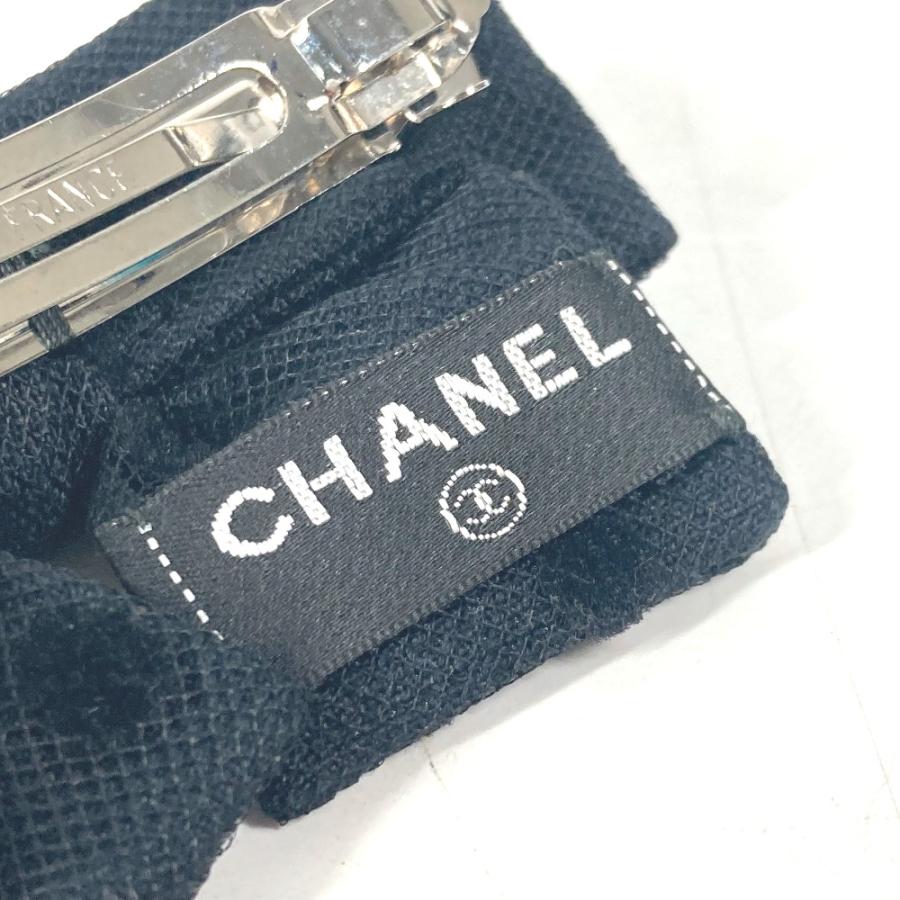美品 CHANEL シャネル ドット 水玉 アクセサリー ヘアアクセサリー 14C バレッタ ブラック レディース【中古】 | CHANEL | 05