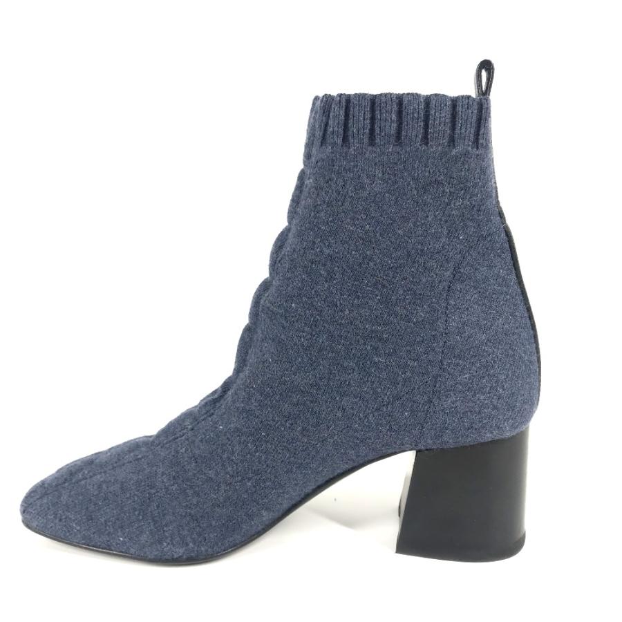 HERMES エルメス ヴォルヴェール ショート 靴 シューズ アンクル ヒール ニット ソックスブーツ ブーツ ネイビー レディース【中古】 | HERMES | 05