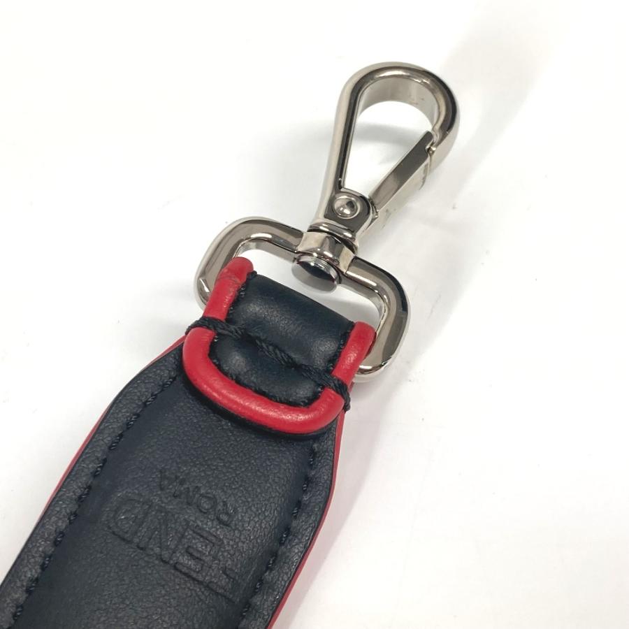 美品 FENDI フェンディ ストラップユー ロゴ ストライプ ショート ショルダーストラップ ブラック ユニセックス【中古】 | FENDI | 07