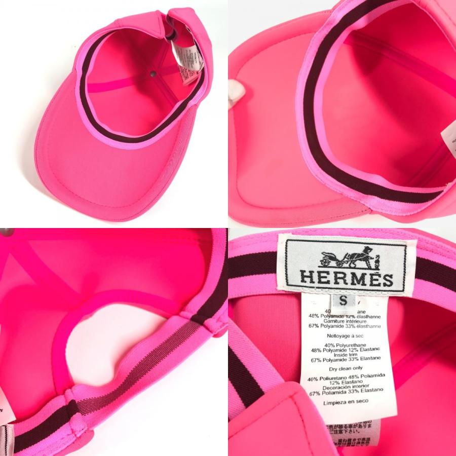 美品 HERMES エルメス ネオバン アトランティック 帽子 キャップ帽 ベースボール キャップ ピンク レディース【中古】 | HERMES | 08