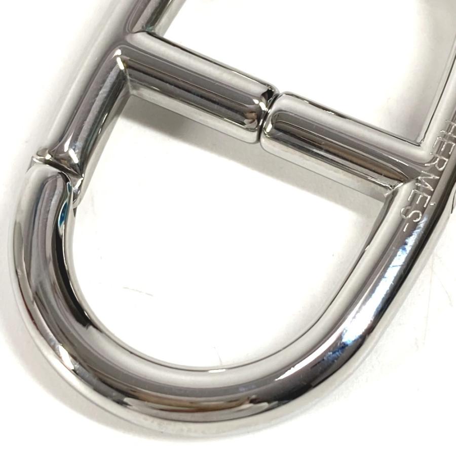 美品 HERMES エルメス ロゴ シェーヌダンクル キーリング チェーン キーホルダー シルバー レディース【中古】 | HERMES | 04