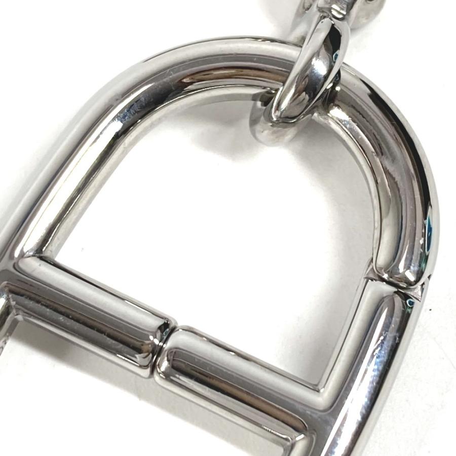 美品 HERMES エルメス ロゴ シェーヌダンクル キーリング チェーン キーホルダー シルバー レディース【中古】 | HERMES | 05