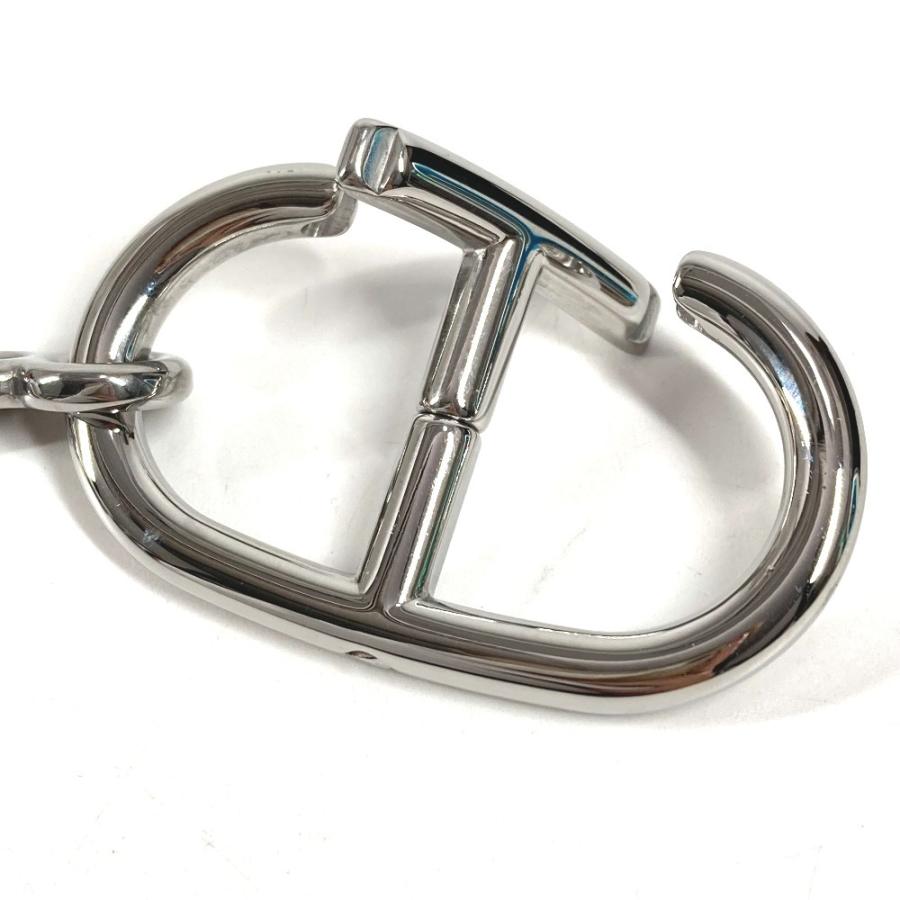 美品 HERMES エルメス ロゴ シェーヌダンクル キーリング チェーン キーホルダー シルバー レディース【中古】 | HERMES | 08