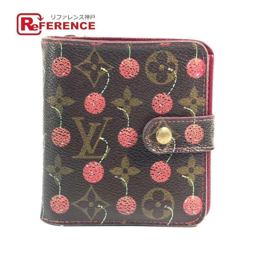 LOUIS VUITTON ルイヴィトン  M95005  コンパクトジップ コンパクトウォレット モノグラムチェリー 村上隆 サクランボ 2つ折り財布【中古】 | LOUIS VUITTON