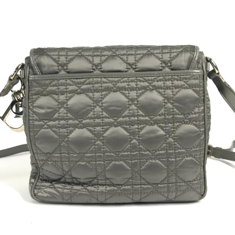 Dior ディオール ロゴ カナージュ キルティング 斜め掛け ポシェット フラップ ショルダーバッグ グレー系 ユニセックス【中古】 |  | 03