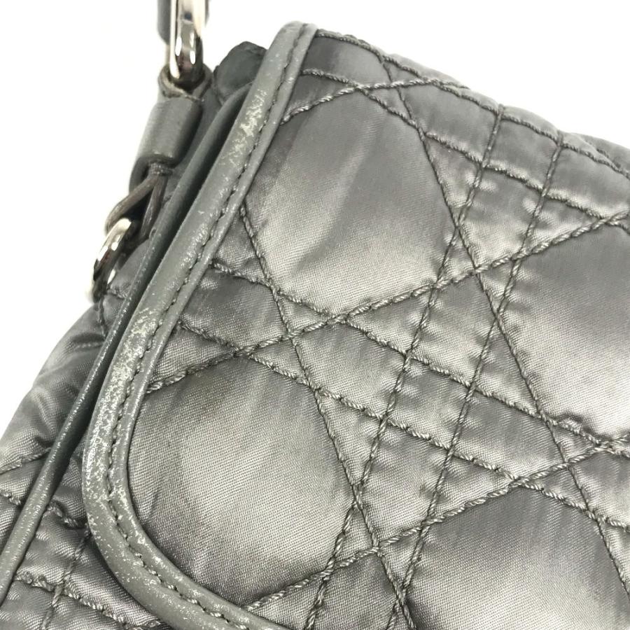 Dior ディオール ロゴ カナージュ キルティング 斜め掛け ポシェット フラップ ショルダーバッグ グレー系 ユニセックス【中古】 |  | 07
