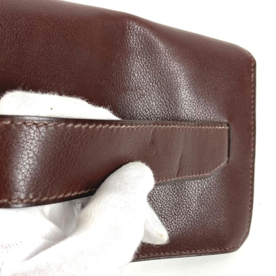 HERMES エルメス エンベロープ カバン フラップ ポーチ セカンドバッグ クラッチバッグ ブラウン ユニセックス【中古】 | HERMES | 01