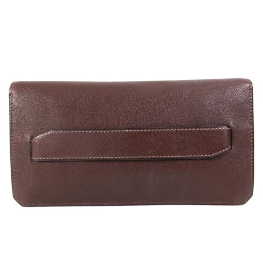 HERMES エルメス エンベロープ カバン フラップ ポーチ セカンドバッグ クラッチバッグ ブラウン ユニセックス【中古】 | HERMES | 02