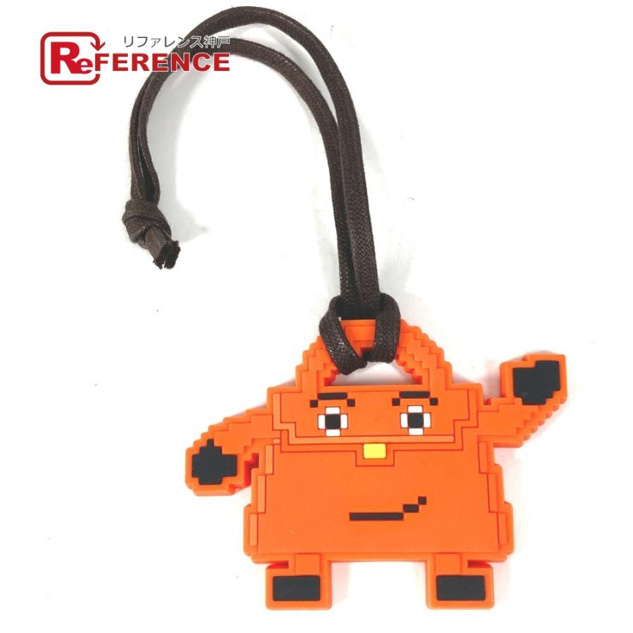 HERMES エルメス ケリードール バッグチャーム ストラップ キーホルダー オレンジ ユニセックス【中古】 | HERMES