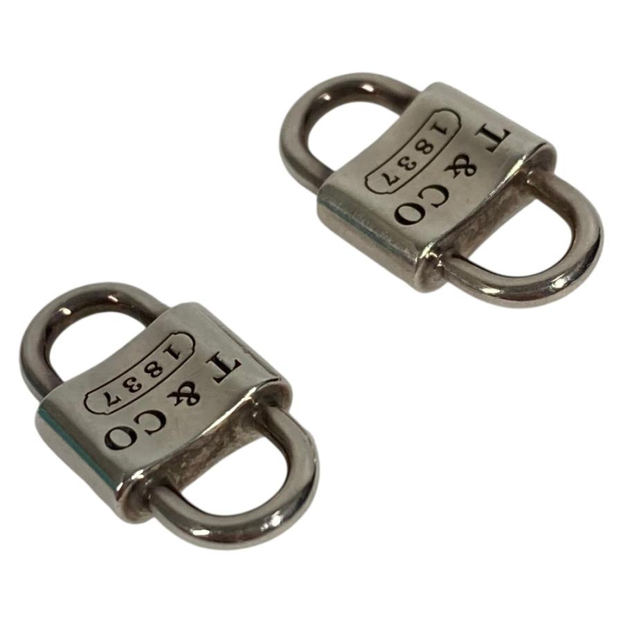 TIFFANY&Co. ティファニー 1837スモール ダブル ロック 鍵 革紐 レザー アクセサリー ピアス シルバー ユニセックス【中古】 | TIFFANY&Co. | 03