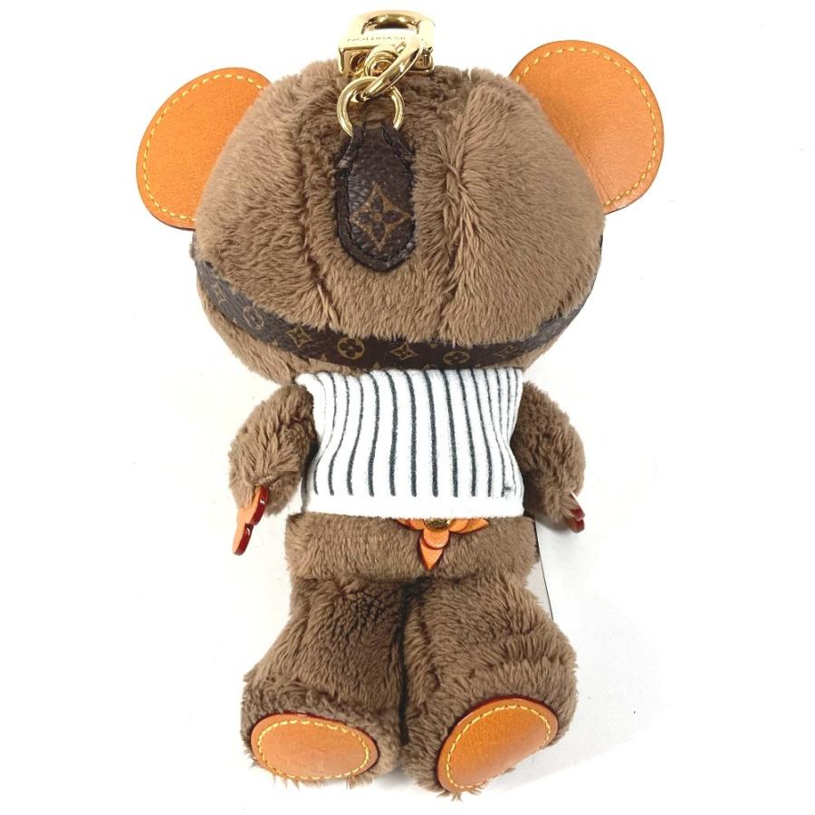 HERMES エルメス M03441 バッグチャーム LV ルイ スノー バッグチャーム ストラップ モノグラム  キーホルダー ブラウン 【中古】 | HERMES | 01