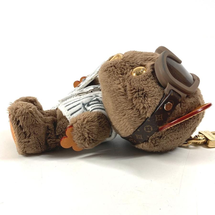 HERMES エルメス M03441 バッグチャーム LV ルイ スノー バッグチャーム ストラップ モノグラム  キーホルダー ブラウン 【中古】 | HERMES | 02