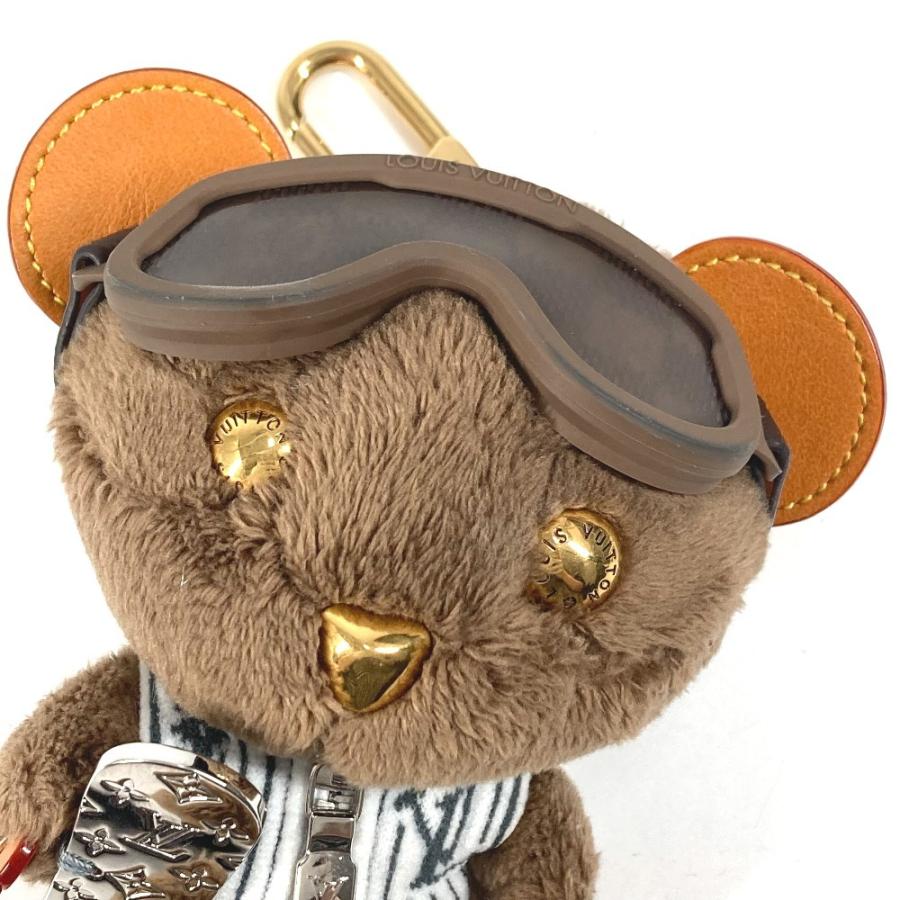 HERMES エルメス M03441 バッグチャーム LV ルイ スノー バッグチャーム ストラップ モノグラム  キーホルダー ブラウン 【中古】 | HERMES | 04