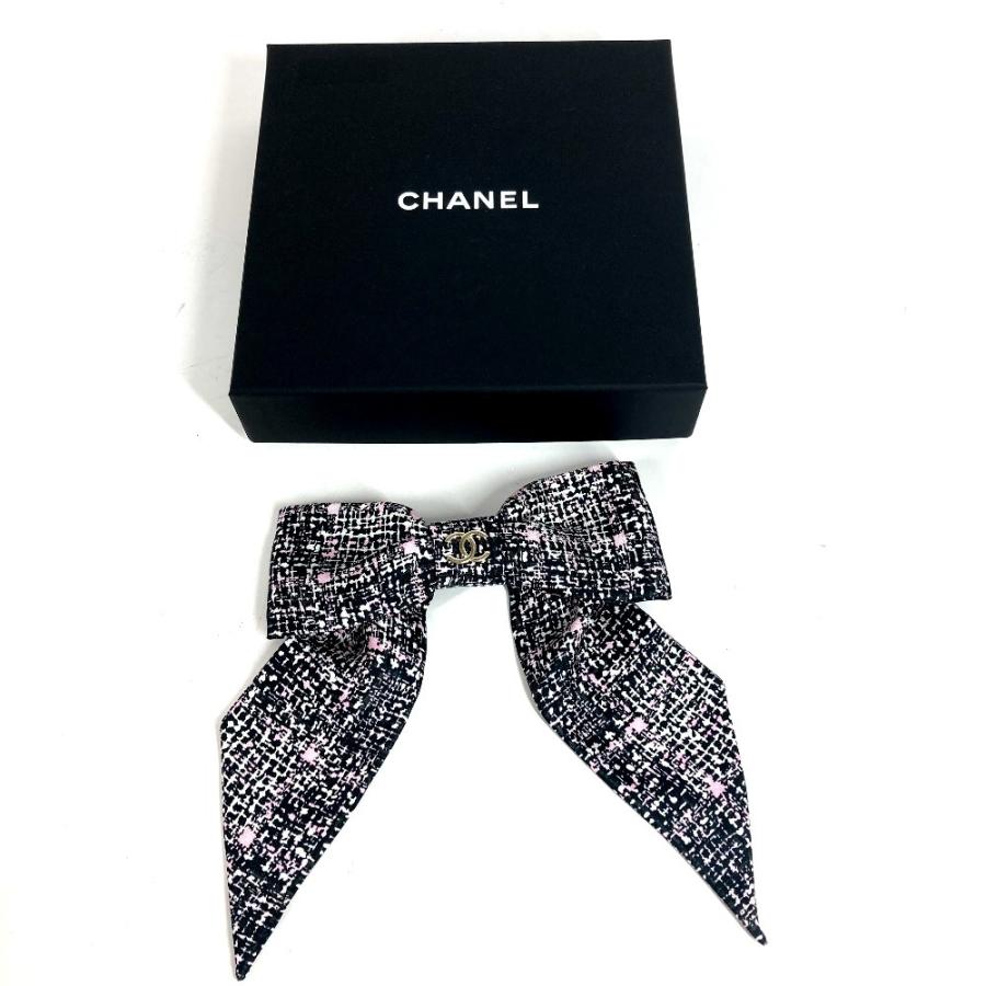 未使用 CHANEL シャネル CC ココマーク ロゴ リボン りぼん ヘアアクセサリー ヘアクリップ 25B バレッタ ピンク レディース【中古】 | CHANEL | 08