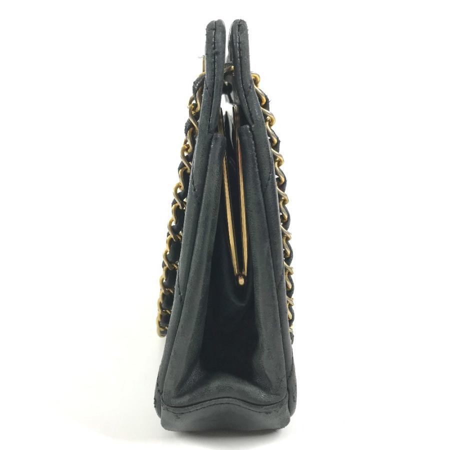 CHANEL シャネル CC ココマーク ロゴ チェーンバッグ がま口  肩掛け ハンドバッグ ヴィンテージ ショルダーバッグ ブラック【中古】 | CHANEL | 02