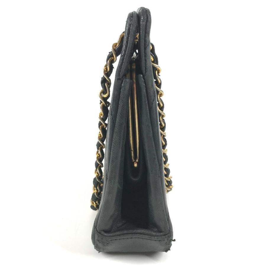 CHANEL シャネル CC ココマーク ロゴ チェーンバッグ がま口  肩掛け ハンドバッグ ヴィンテージ ショルダーバッグ ブラック【中古】 | CHANEL | 03