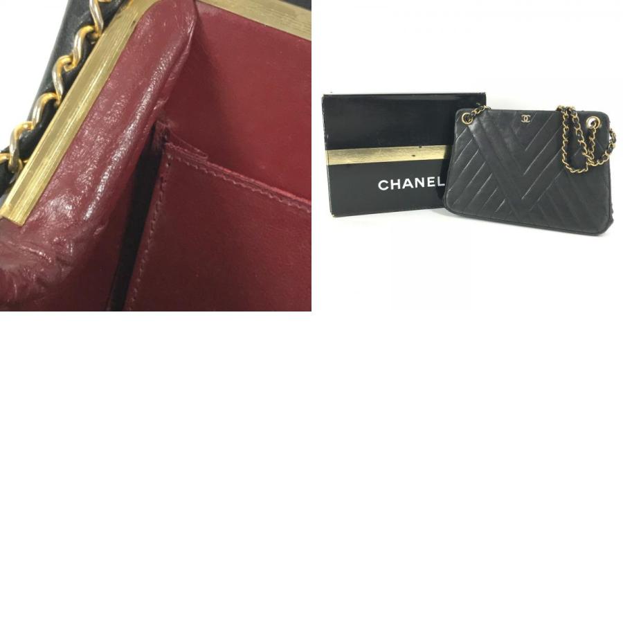 CHANEL シャネル CC ココマーク ロゴ チェーンバッグ がま口  肩掛け ハンドバッグ ヴィンテージ ショルダーバッグ ブラック【中古】 | CHANEL | 09