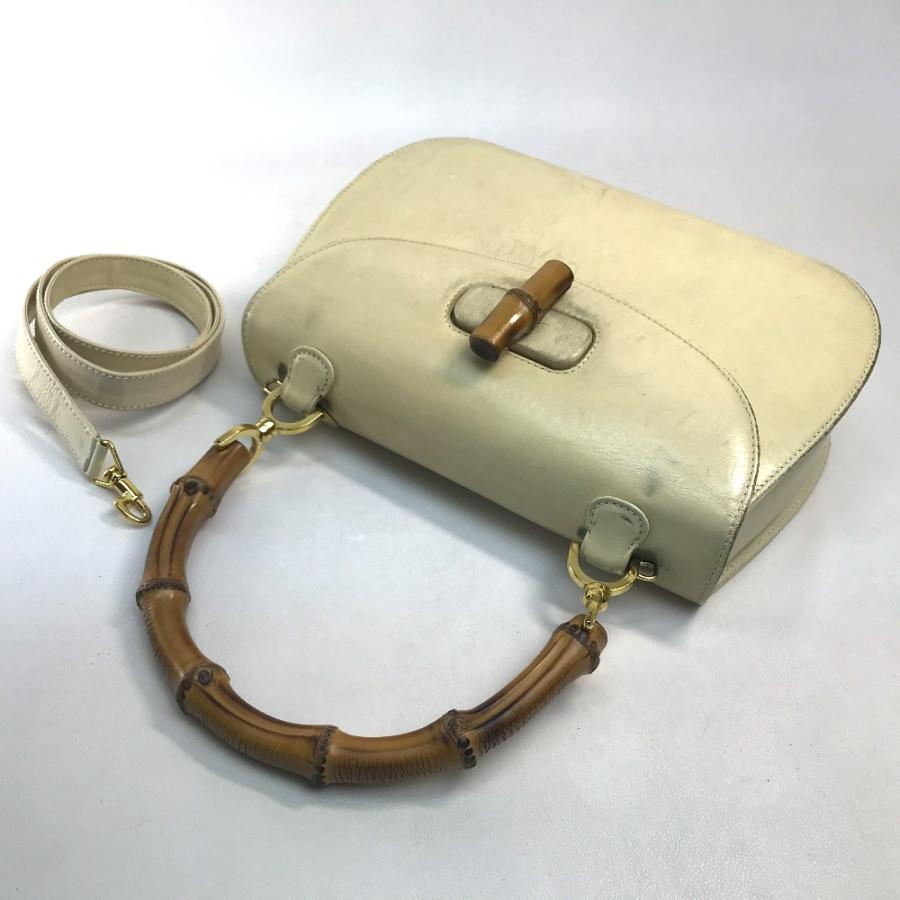 GUCCI グッチ 001・1781・0633 ミラー付き バンブー ハンドバッグ