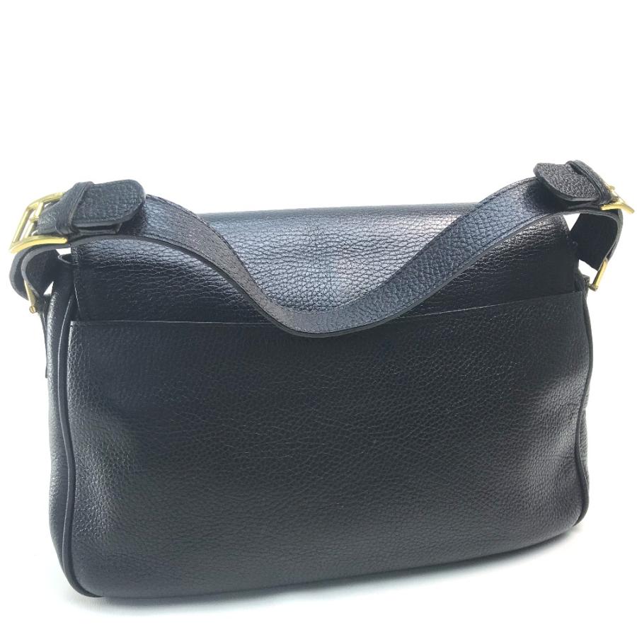 CELINE セリーヌ ヴィンテージ サークルロゴ ワンショルダーバッグ ハンドバッグ レザー レディース ゴールド金具 黒 | CELINE | 02
