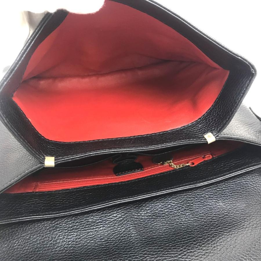 CELINE セリーヌ ヴィンテージ サークルロゴ ワンショルダーバッグ ハンドバッグ レザー レディース ゴールド金具 黒 | CELINE | 08