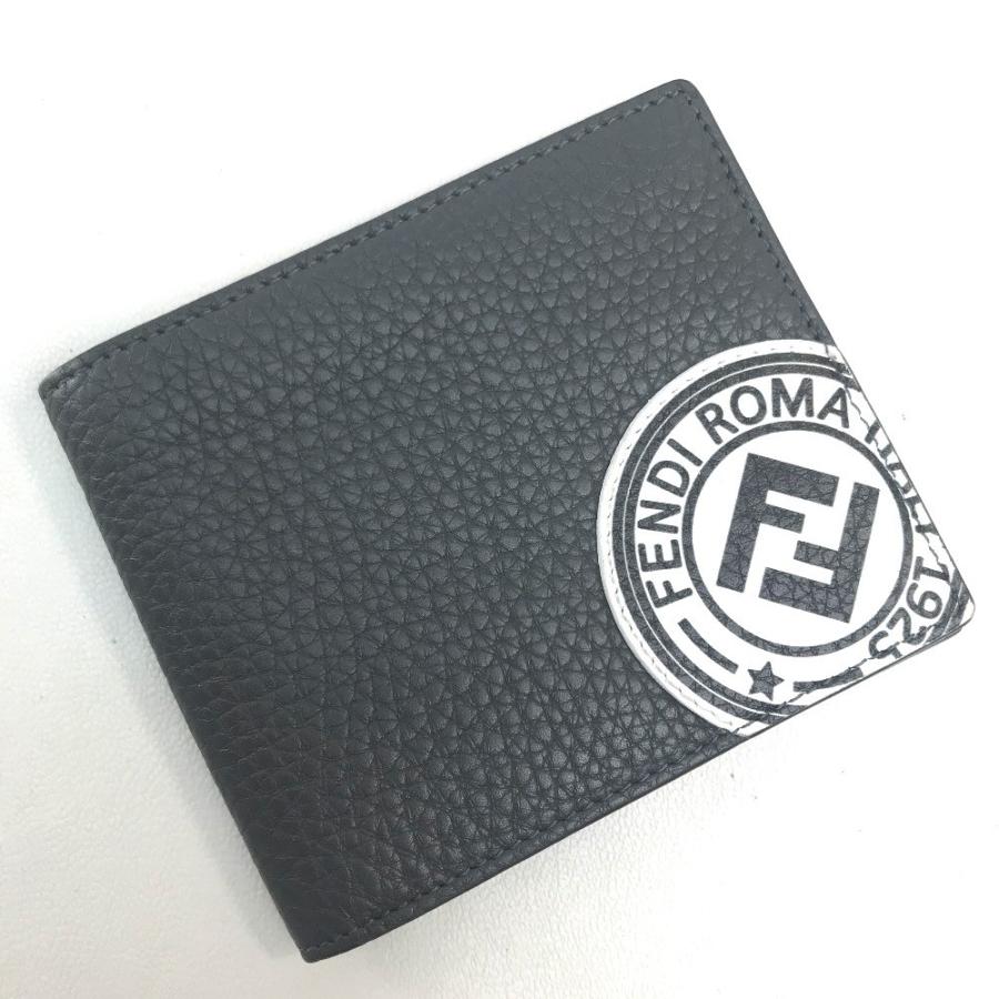 美品 FENDI フェンディ 7M0169 A4NR FFロゴスタンプ 短財布（なし）カーフ メンズ ダークホワイト | FENDI | 02