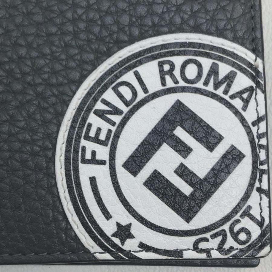 美品 FENDI フェンディ 7M0169 A4NR FFロゴスタンプ 短財布（なし）カーフ メンズ ダークホワイト | FENDI | 06