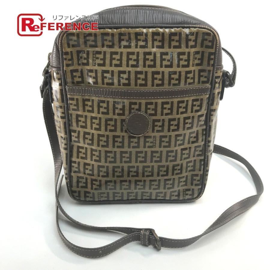 FENDI フェンディ ズッカ FF柄 ロゴ カバン ポシェット 斜め掛け ヴィンテージ ショルダーバッグ ベージュ×ブラウン レディース【中古】 | FENDI