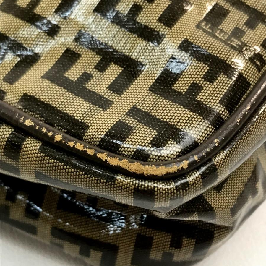 FENDI フェンディ ズッカ FF柄 ロゴ カバン ポシェット 斜め掛け ヴィンテージ ショルダーバッグ ベージュ×ブラウン レディース【中古】 | FENDI | 02