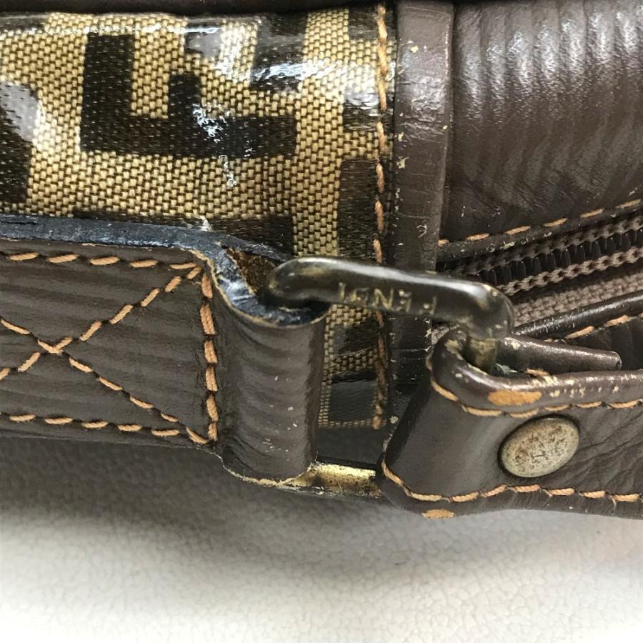 FENDI フェンディ ズッカ FF柄 ロゴ カバン ポシェット 斜め掛け ヴィンテージ ショルダーバッグ ベージュ×ブラウン レディース【中古】 | FENDI | 05