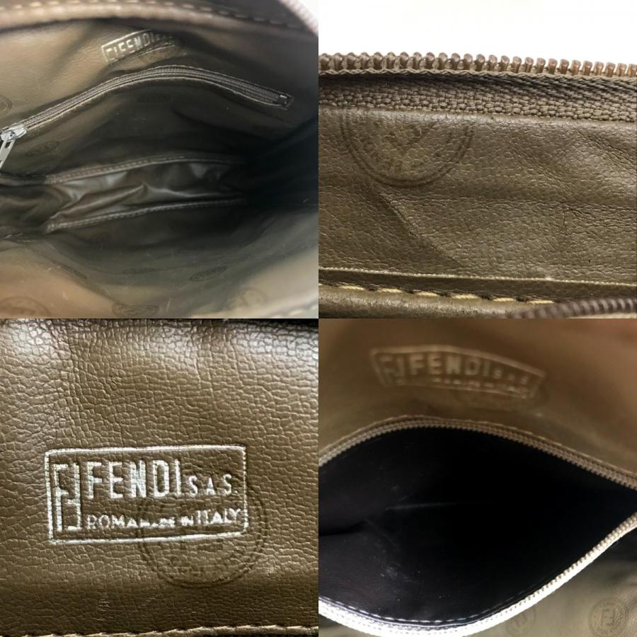 FENDI フェンディ ズッカ FF柄 ロゴ カバン ポシェット 斜め掛け ヴィンテージ ショルダーバッグ ベージュ×ブラウン レディース【中古】 | FENDI | 08