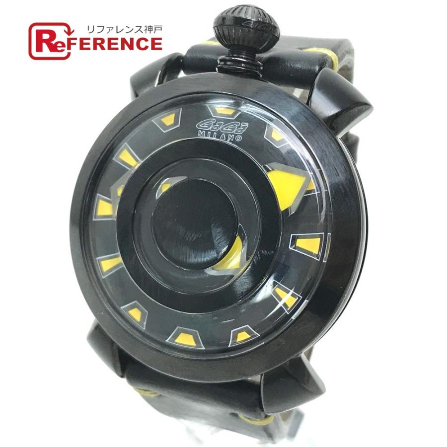 GAGA MILANO ガガミラノ 9092 マヌアーレ 48mm ミステリーユース メンズ腕時計 SS×革ベルト 自動巻き | 