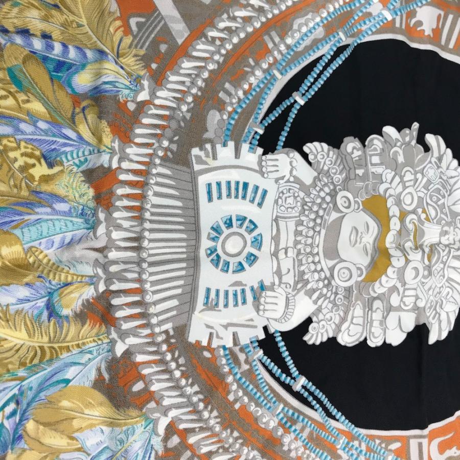 HERMES エルメス カレ90 大仏 仏像 カーニバル シルクスカーフ シルク レディース ブラック/マルチカラー | HERMES | 10