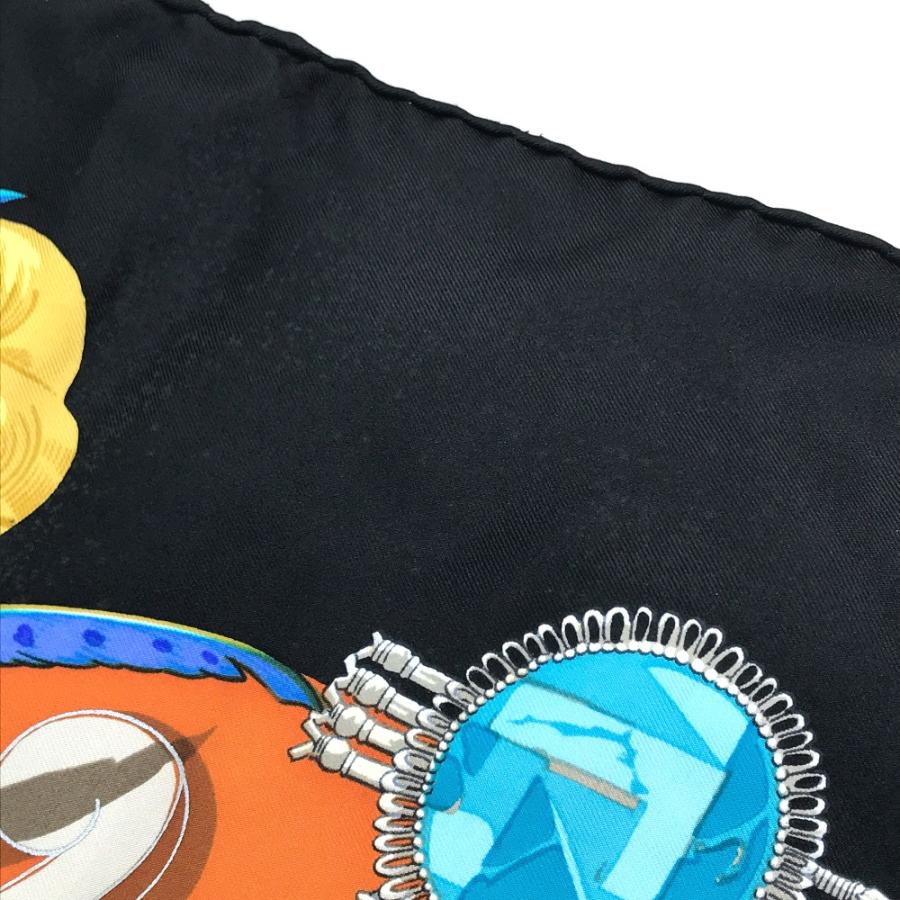 HERMES エルメス カレ90 大仏 仏像 カーニバル シルクスカーフ シルク レディース ブラック/マルチカラー | HERMES | 03