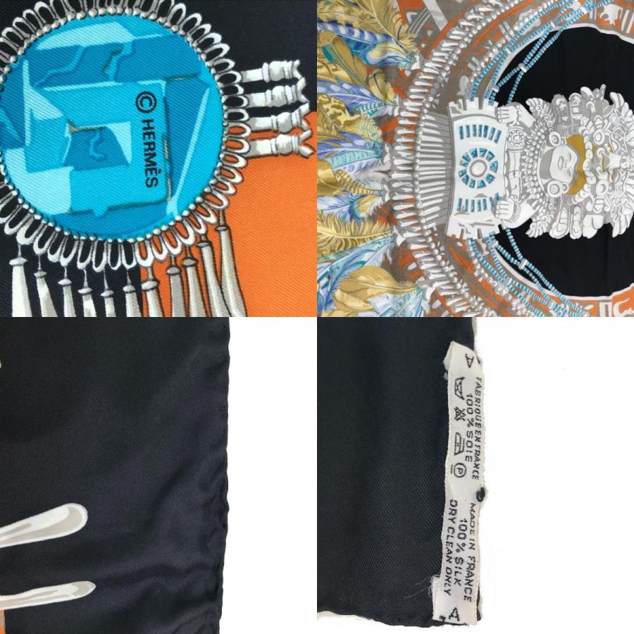 HERMES エルメス カレ90 大仏 仏像 カーニバル シルクスカーフ