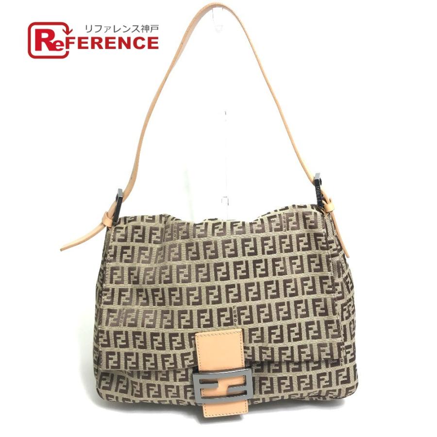 FENDI フェンディ ハンドバッグ ズッカ柄 外側オールレザー
