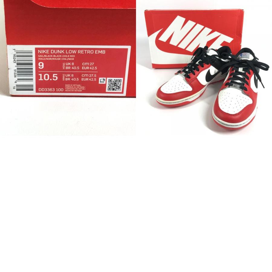 未使用 NIKE ナイキ NIKE DUNK LOW RETRO EMB 靴 シューズ 75周年 アニバーサリー ローカット NBAコラボ スニーカー メンズ【中古】. | NIKE | 09