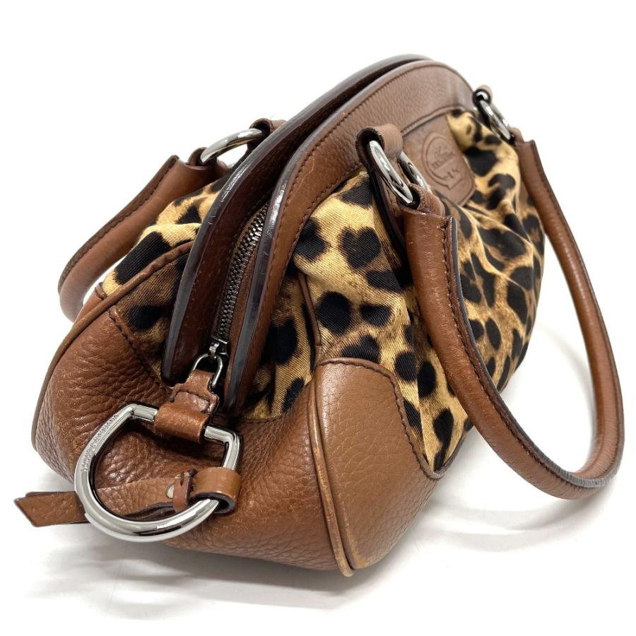 DOLCE&GABBANA ドルチェアンドガッバーナ レオパード セミショルダー 肩掛け ボストンバッグ ブラウン レディース【中古】 |  | 02