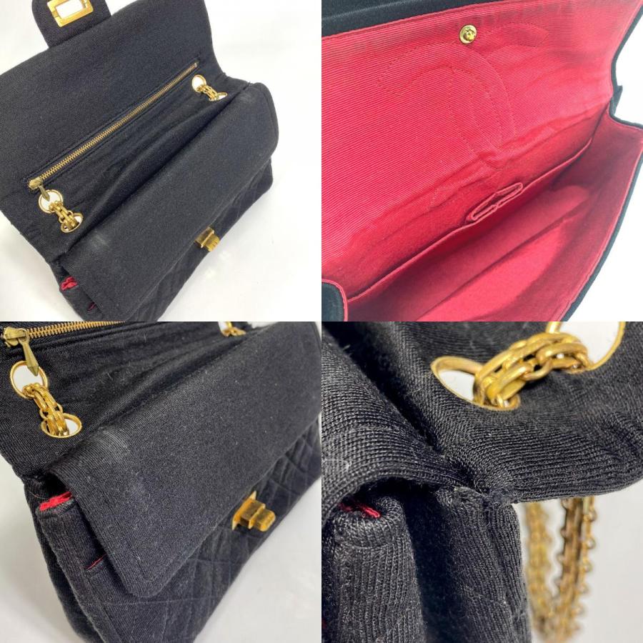 シャネル  2.55 ラージ Wフラップジャージーチェーンショルダーバッグ レディース CHANEL（シャネル） 2.55 マトラッセ チェーンショルダー ショルダー