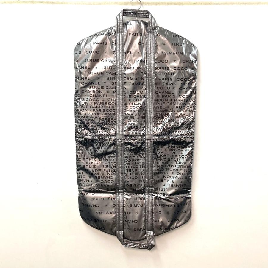 CHANEL シャネル A46116 ココ カンボン 衣類カバー ガーメントカバー ガーメントバッグ ナイロン シルバー レディース【中古】 | CHANEL | 01