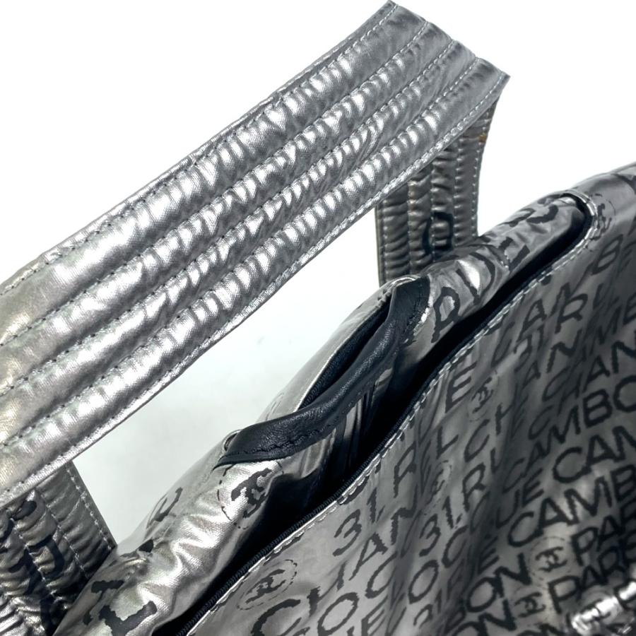 CHANEL シャネル A46116 ココ カンボン 衣類カバー ガーメントカバー ガーメントバッグ ナイロン シルバー レディース【中古】 | CHANEL | 03