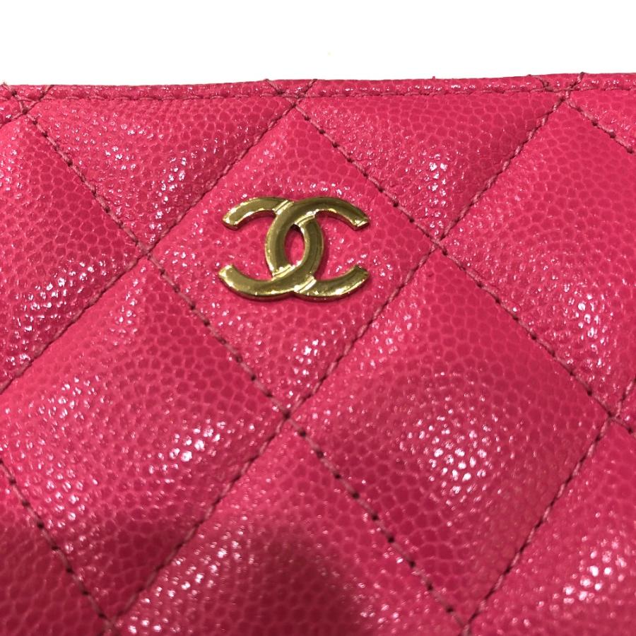 CHANEL シャネル AP0216 CC ココマーク マトラッセ 小銭入れ コインケース ソフトキャビアスキン ピンク レディース【中古】 | CHANEL | 05